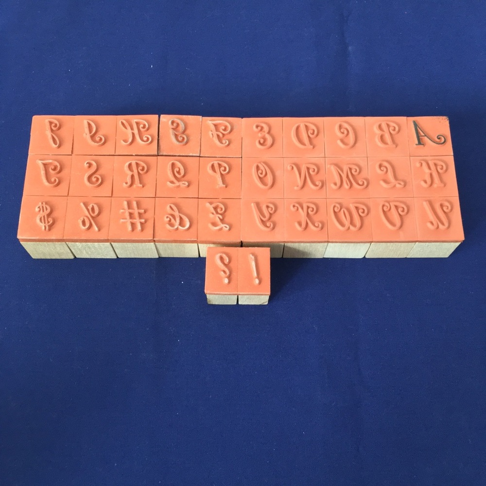 Cursive Script Alphabet Stamp Set - Picture 2 of 3